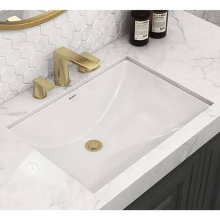 Ruvati 18 in. Rectangular Undermount Vanity Bathroom Porcelain Ceramic with Overflow in White RVB0720