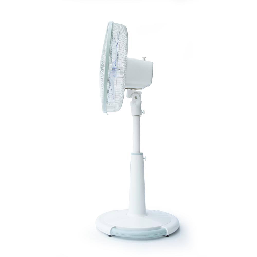 SPT Adjustable-Height 39 in. Oscillating Pedestal Fan with O-shaped Oscillation SF-16S88B