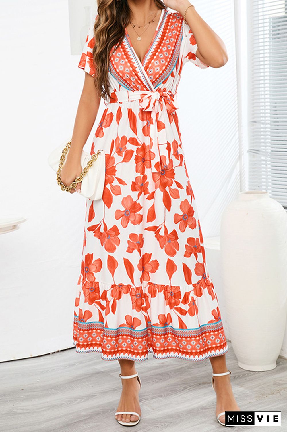 Bohemia Style Floral Maxi Dress