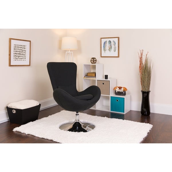 LeatherSoft Swivel Side Reception Chair with Bowed Seat