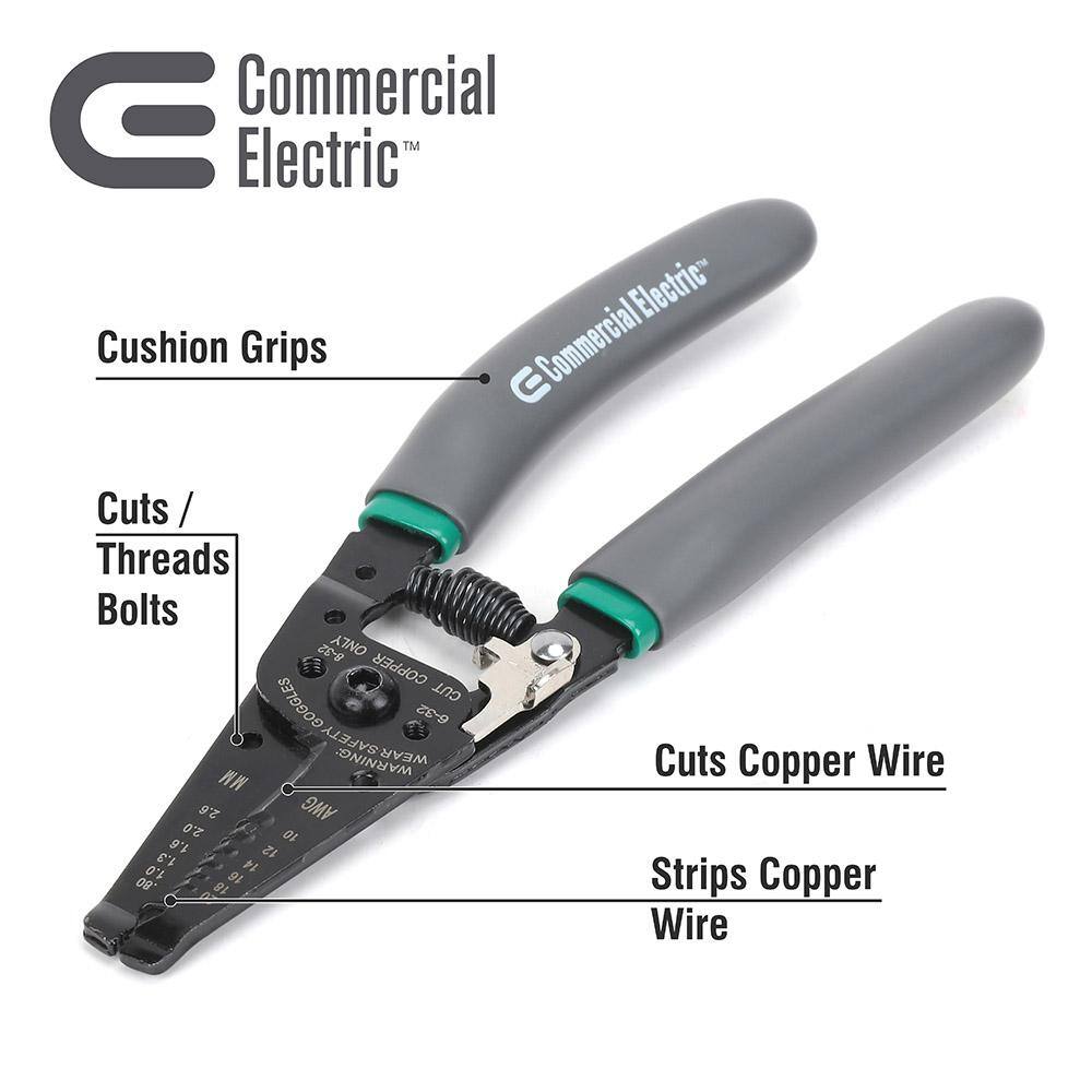 Commercial Electric 7 in. Wire Stripper and Cutter CE190201