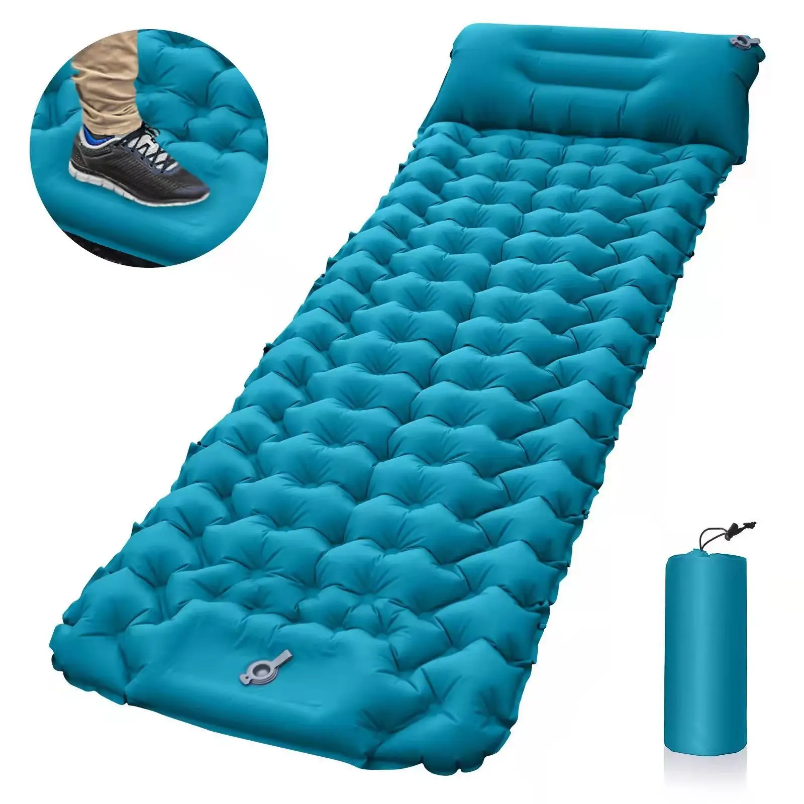 Outdoor portable inflatable mattresses sleeping pad camping inflatable footpads sleeping pad