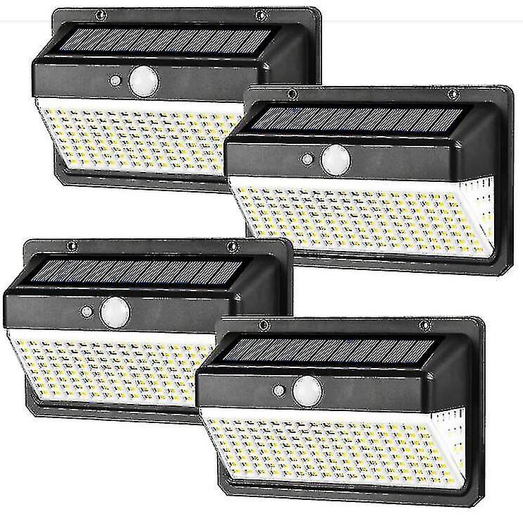 Outdoor Solar Light， [158 Led Pack Of 4] Outdoor Solar Lighting Motion Sensor， Outdoor Solar Spotlig