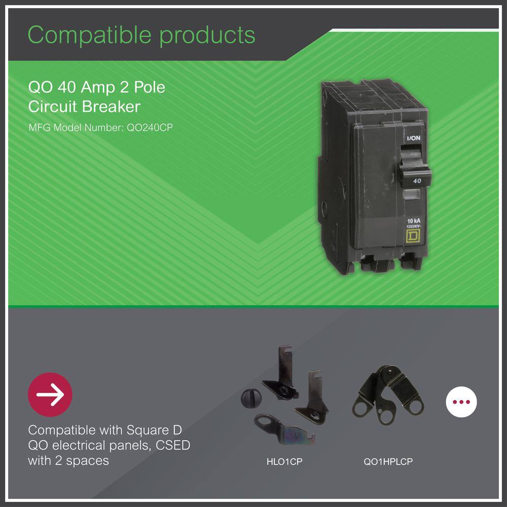 Square D QO 40 Amp 2-Pole Circuit Breaker(QO240CP) QO240CP