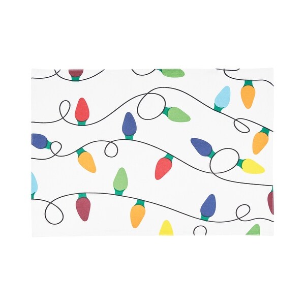 Christmas Light Printed Holiday Placemat Set of 6