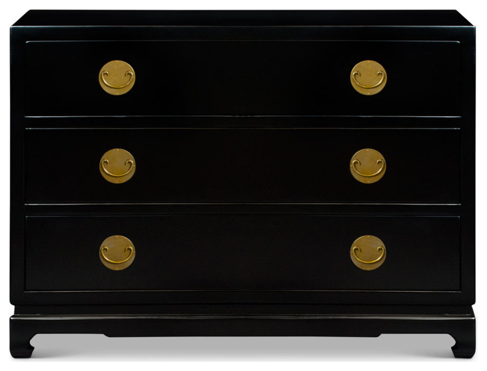 48 quotBlack Elmwood Chinese Ming Chest of Drawers   Asian   Accent Chests And Cabinets   by China Furniture and Arts  Houzz