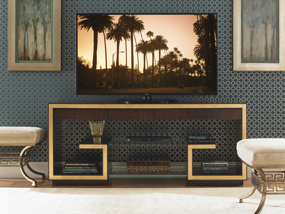 Rodeo Media Console   Transitional   Entertainment Centers And Tv Stands   by Lexington Home Brands  Houzz