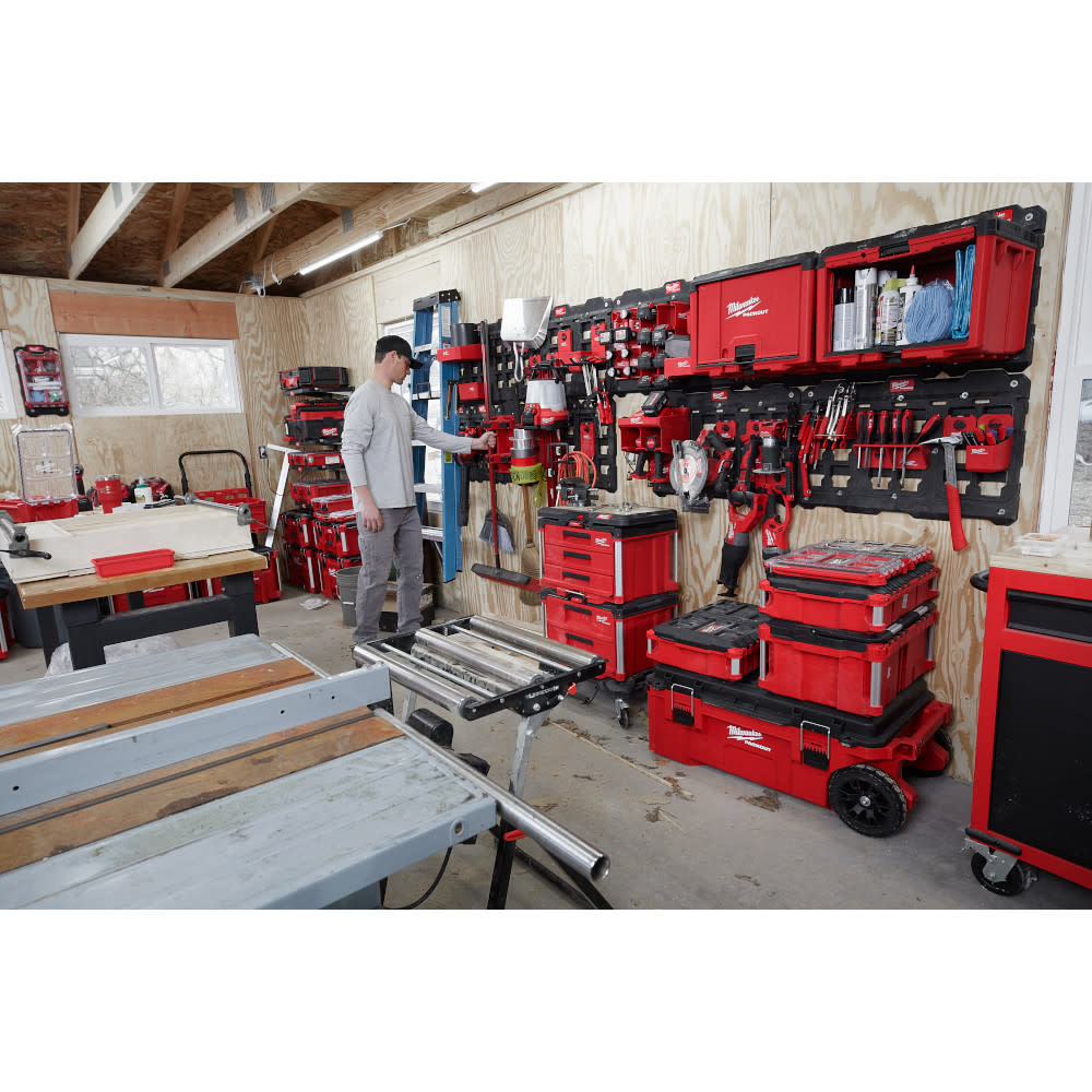 Milwaukee PACKOUT Large Wall Plate with Tool Station and M12 Battery Rack Bundle