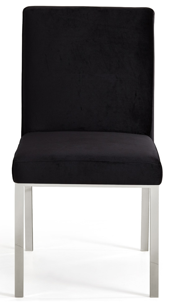 Opal Velvet Dining Chairs  Set of 2   Contemporary   Dining Chairs   by Meridian Furniture  Houzz