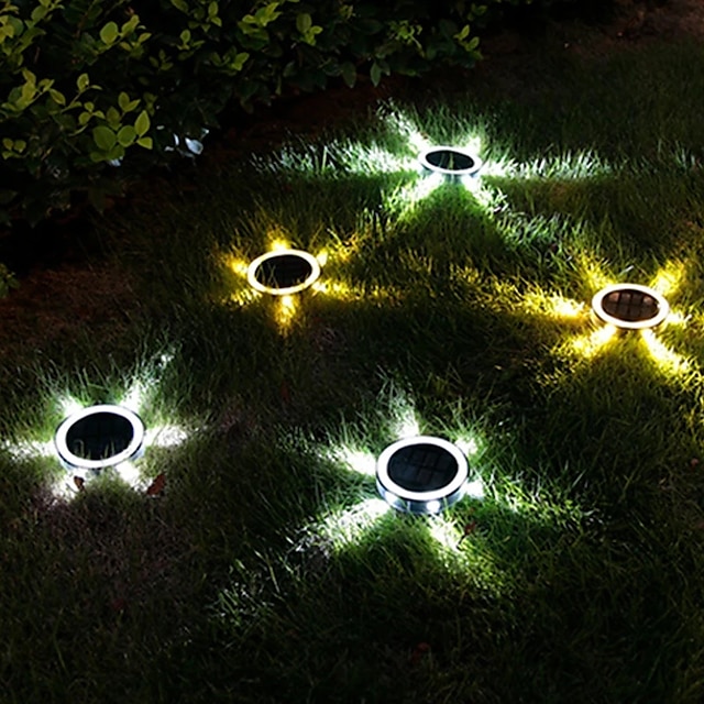 6LED Solar Lights Outdoor IP65 Waterproof Buried Light For Patio Lawn Stairs Steps Garden Decoration Outdoor Solar Lights