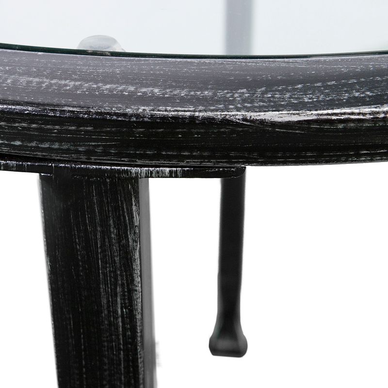 Jahora MetalGlass Round End Table