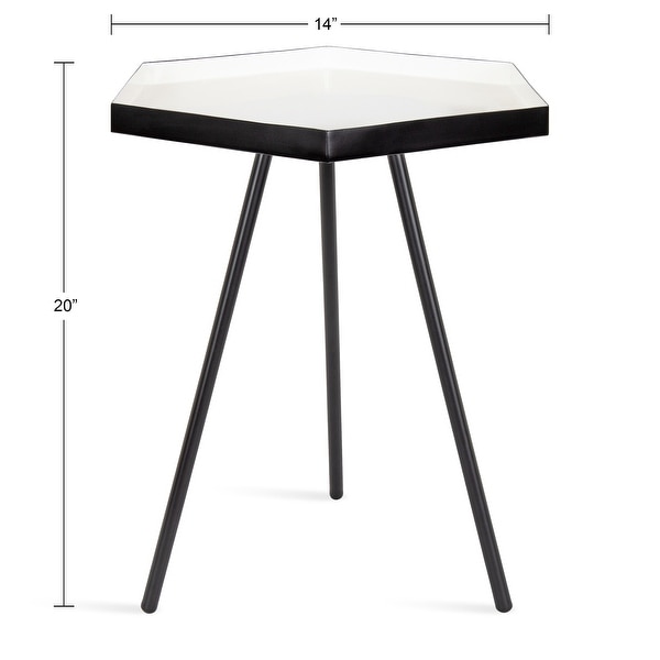 Kate and Laurel Kashvi Metal Hexagon Side Table