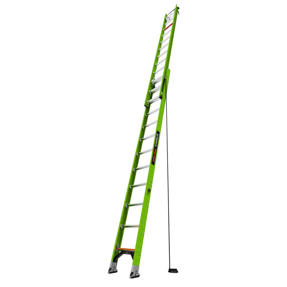 HyperLite 24 Ft. ; IAA Fiberglass Extension Ladder w/ CH， V-Rung and Claw ;