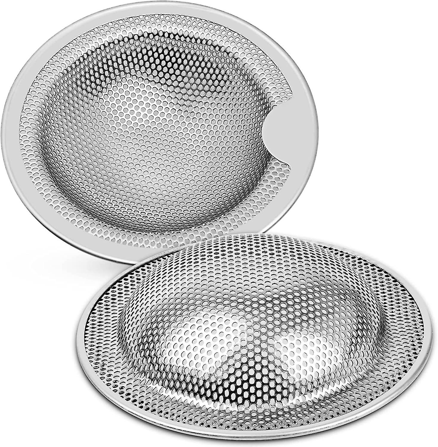 Other Sink Accessory Stainless Steel Sink Strainers A Set Of Two Pieces (5.2 Cm)， Silver， 2 Pieces Scrollsqy