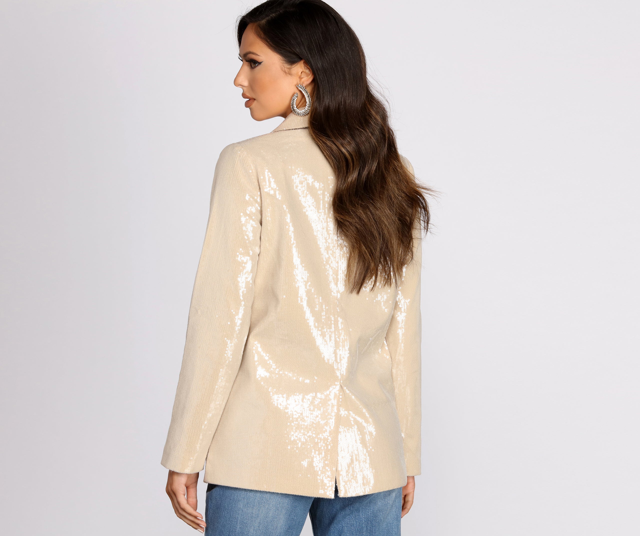 Sequin Boss Babe Blazer