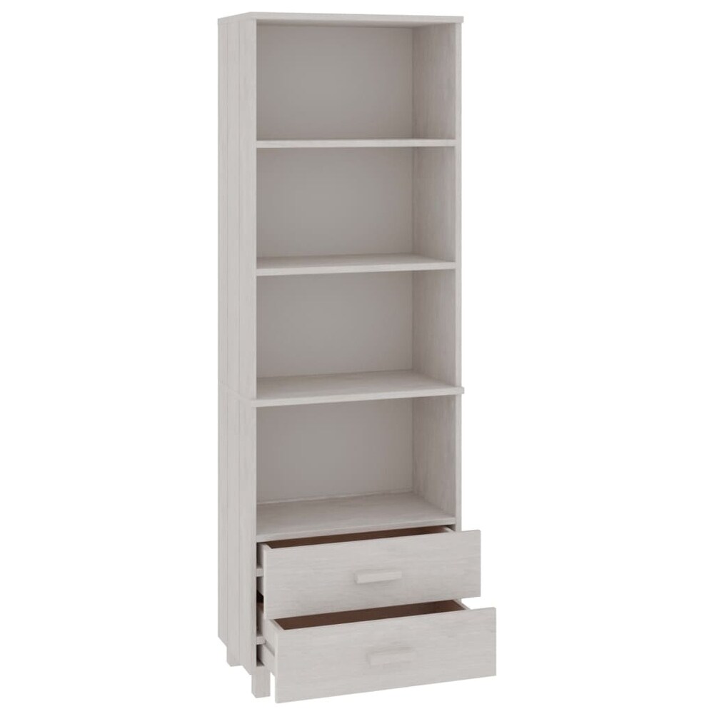 vidaXL Cabinet Bookshelf Entryway Cabinet with Storage HAMAR Solid Wood Pine   23.6\