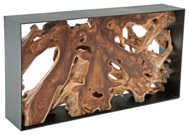 Modern Root Console Table   Rustic   Console Tables   by Woodland Creek Furniture  Houzz