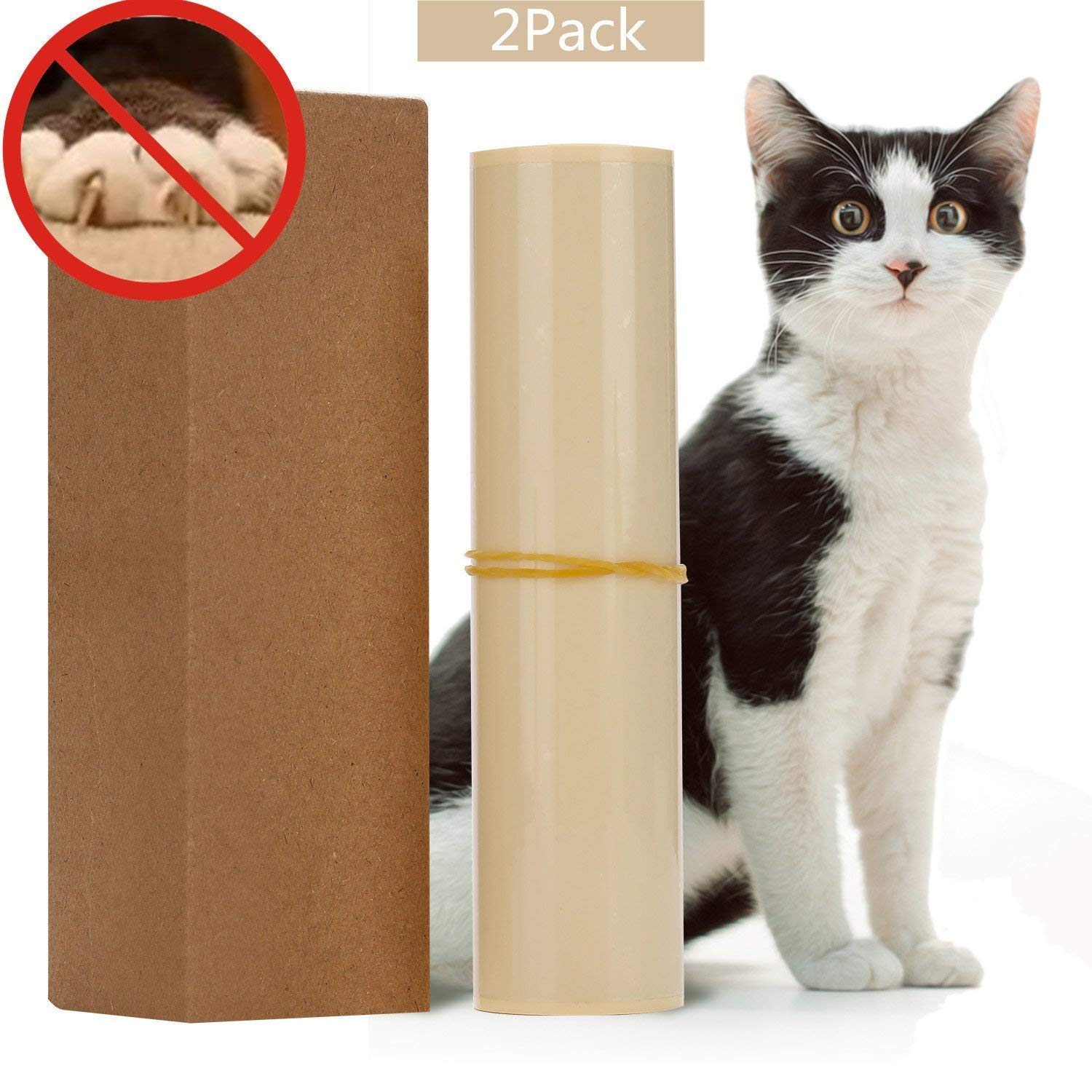 LNKOO Large (18.5 x9.05Inch) Pet Couch Protector Clear Self-Adhesive Couch Guard and Cat Scratching Furniture Protector Dog Cat Scratch Furniture Shield for Sofa Walls Doors(2PCS/Set)