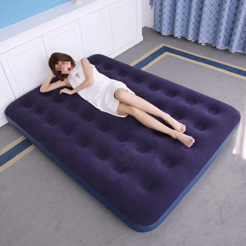 Air cushion bed  double person single person inflatable mattress  inflatable bed  PVC flocking