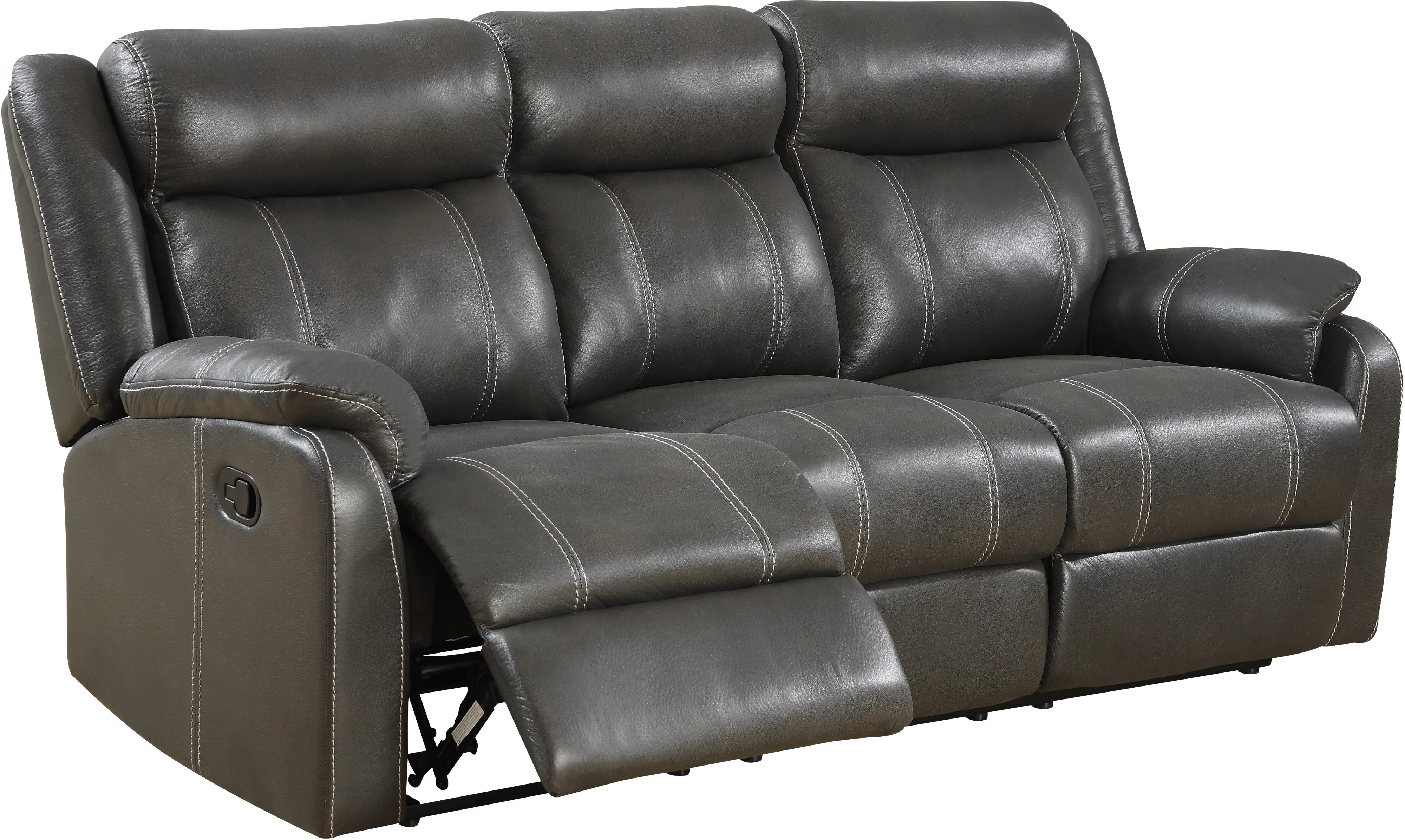 Domino Gray Dual Reclining Sofa