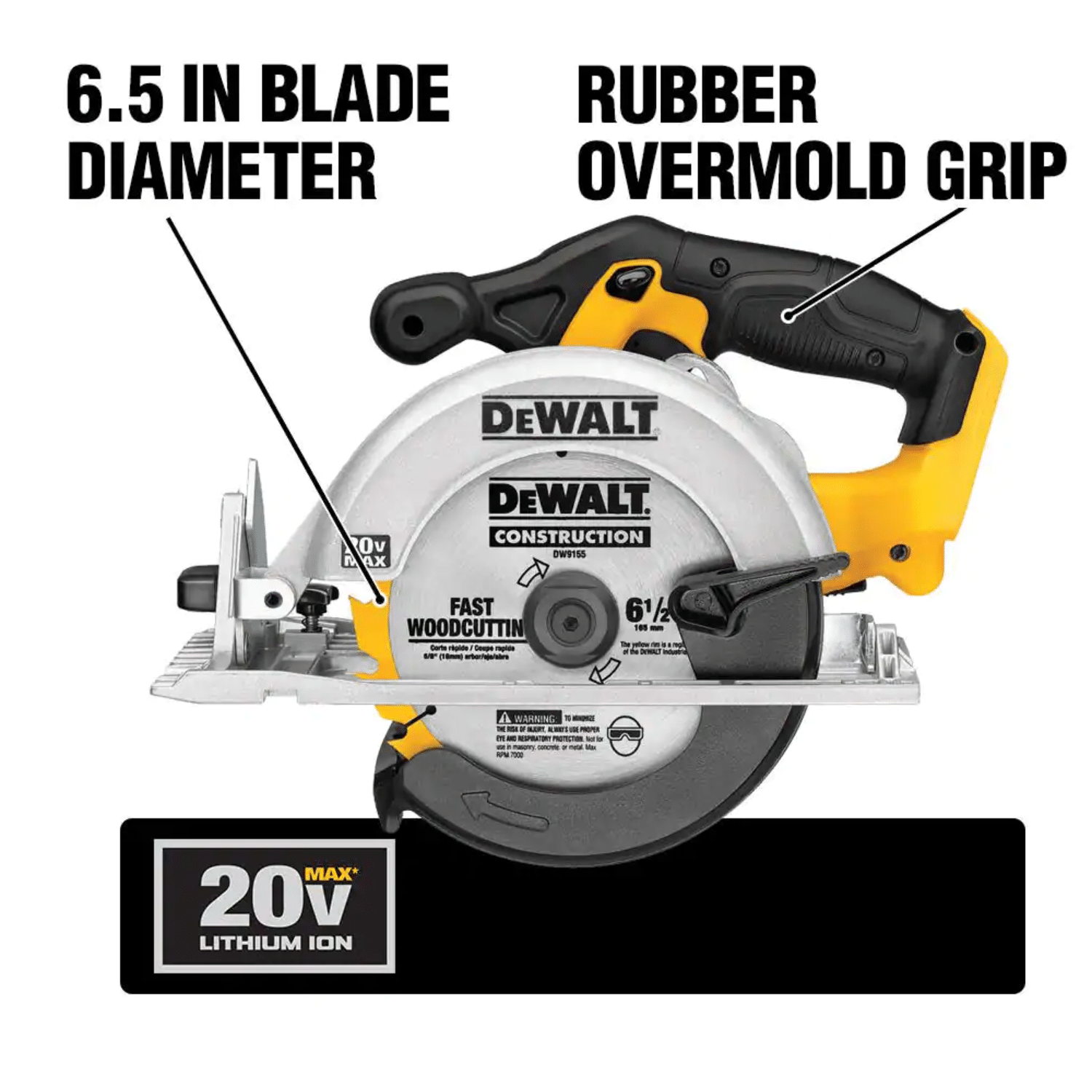 Dewalt ATOMIC 20-Volt MAX 1/2 in. Drill/Driver， 2 Batteries and 6-1/2 in. Circular Saw， DCD708C2WCS391B