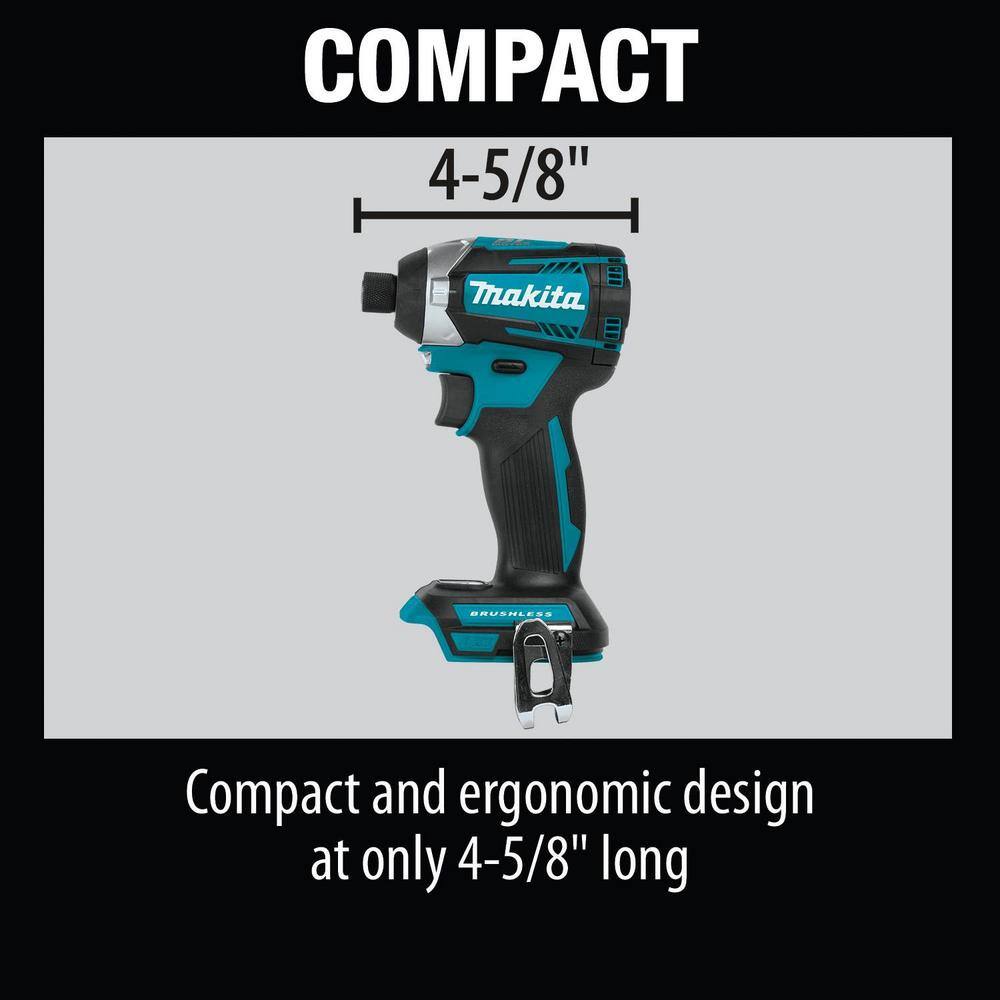 Makita 18V LXT Lithium-Ion Brushless 14 in. Cordless Quick-Shift Mode 3-Speed Impact Driver (Tool Only) XDT14Z