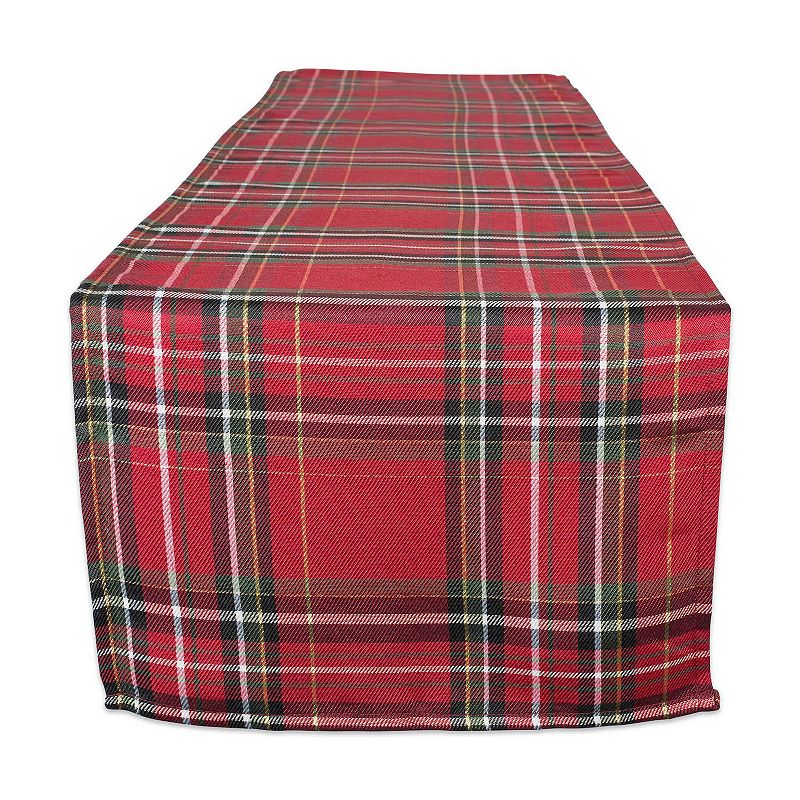 72 Red and Green Plaid Rectangular Table Runner