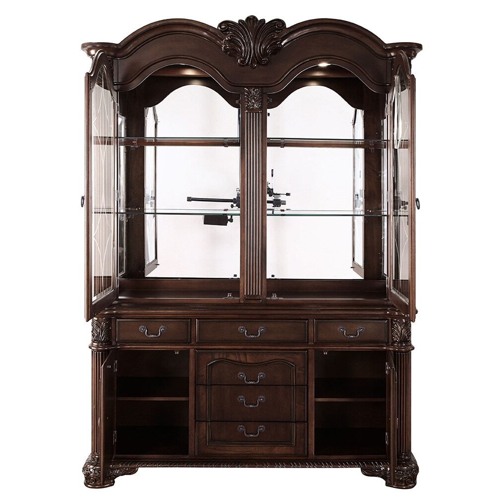 Chateau De Ville Buffet   Hutch in Espresso Finish