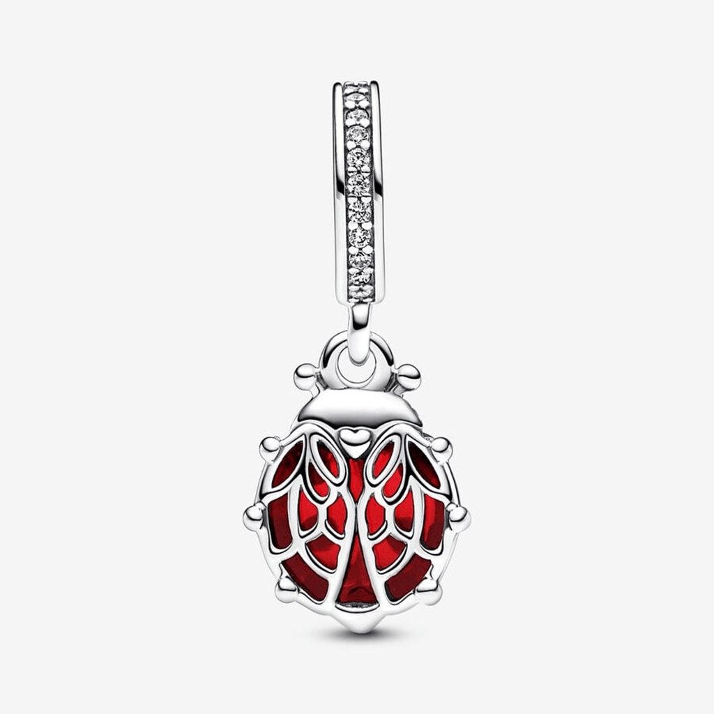 PANDORA  Red Ladybird Dangle Charm