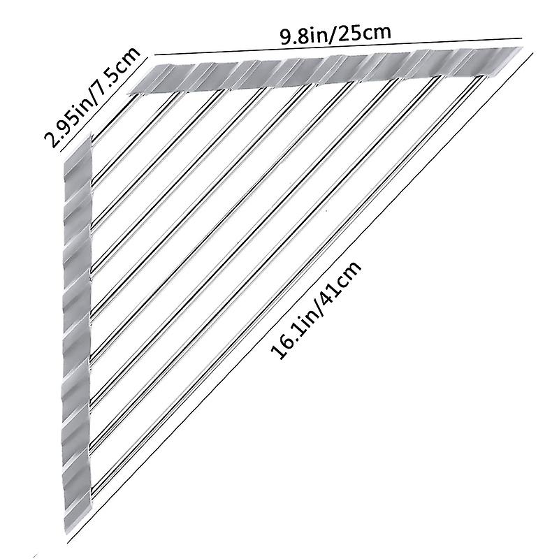 Stainless Steel Triangle Roll-Up Dish Drying Rack with Silicone Coating