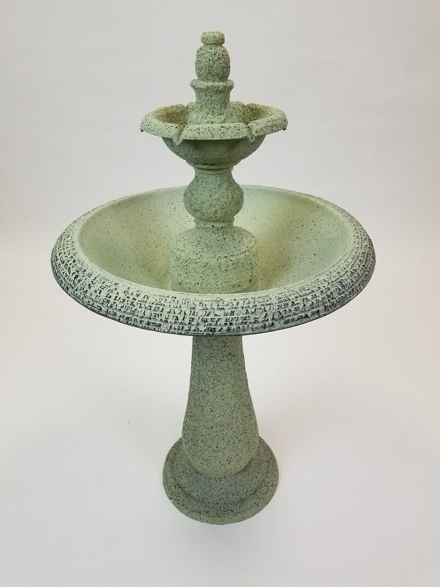 Exaco Tiered Bird Bath， Mint/Pastel Green