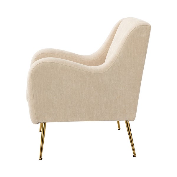 Hyperboreüs Upholstery Accent Armchair with Tufted Back by HULALA HOME