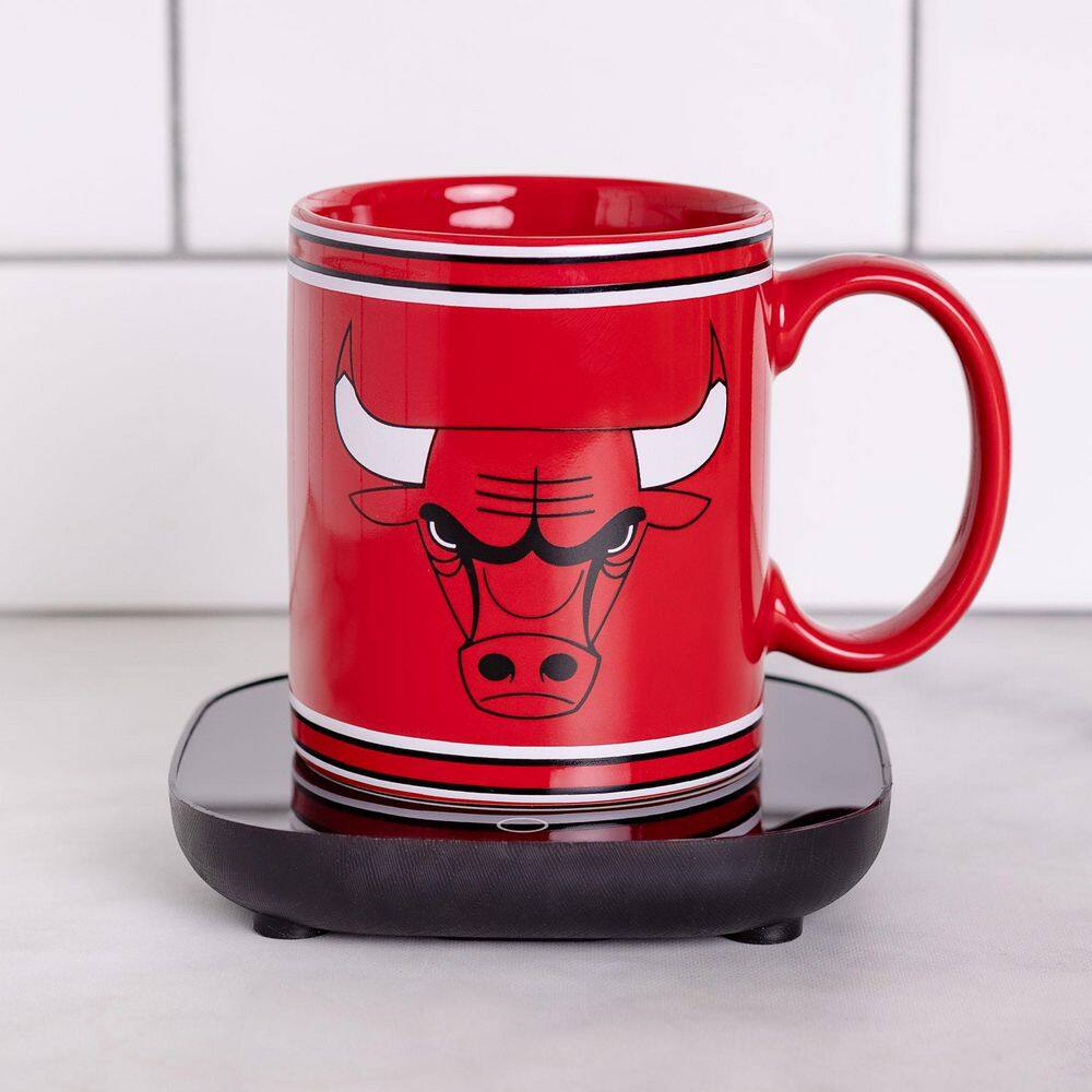 Uncanny Brands NBA Chicago Bulls Single-Cup Red Coffee Mug with Warmer for Your Drip Coffee Maker MW1-NBA-BUL-LG1