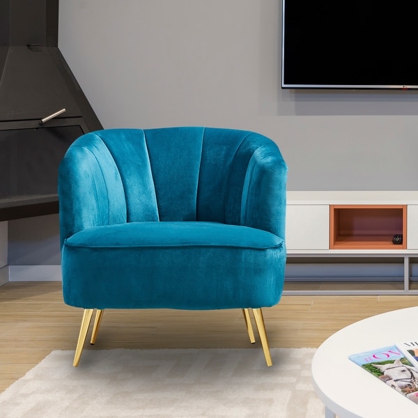 Accent Chair Armchair blue Velvet