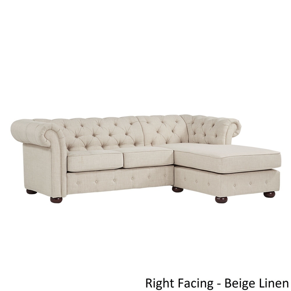 Knightsbridge Tufted Scroll Arm Chesterfield 3 Seat Sofa and Chaise by iNSPIRE Q Artisan