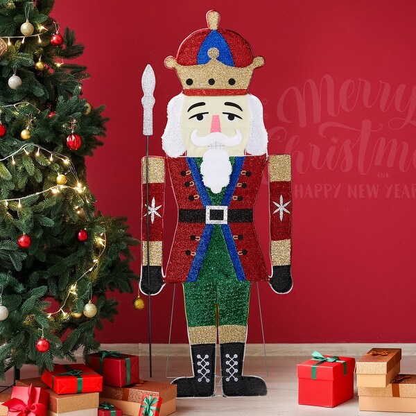 2D Nutcracker Christmas Yard Lighted Decoration