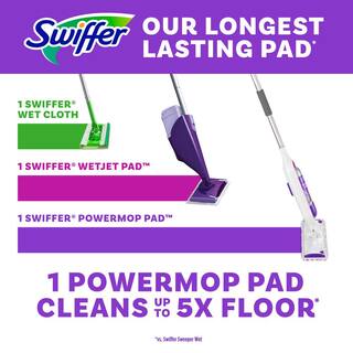 Swiffer Power Mop Starter Kit (1-Power Mop 2-Pads Cleaning Solution and Batteries)