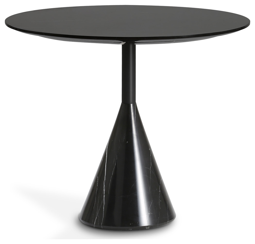 Cosette Marble Side Table  Black  70x60 cm   Transitional   Side Tables And End Tables   by G*FURN  Houzz