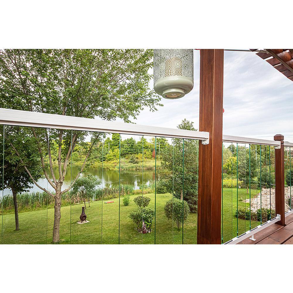 Peak Aluminum Railing Aluminum Deck Railing 6 in. Clear Glass Panel Kit 50710