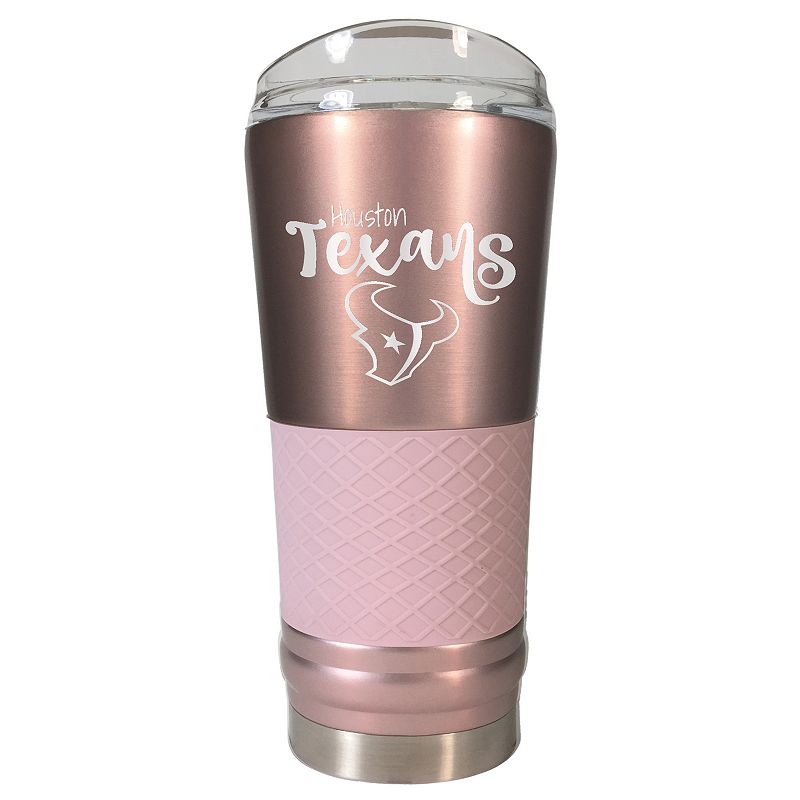 Houston Texans 24 oz Rose Gold Finish Vacuum Insulated NFL Draft Tumbler