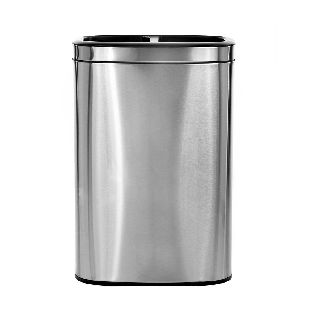 Alpine Industries 10.5 Gal. Stainless Steel Open Top Dual Compartment Trash Can 470-R-40L