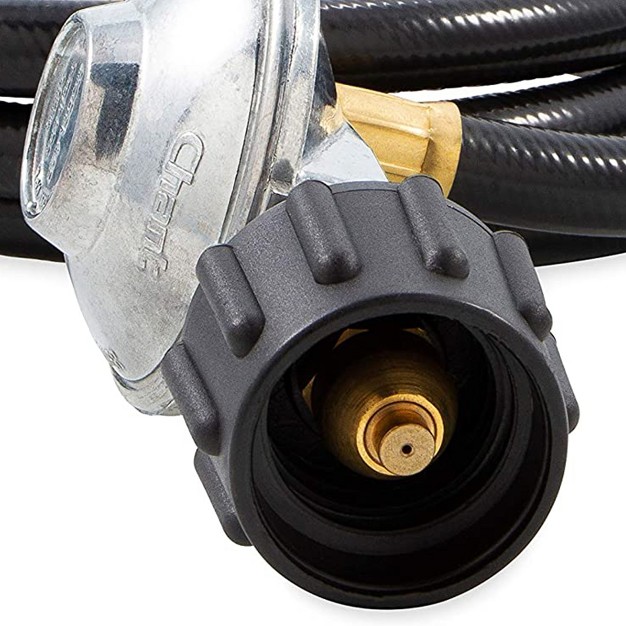 Camco Regulator With 6 Foot Propane Hose And Female Quick Connect Acme Nut For Low Pressure Gas Appliances Black gas Bottle Sold Separately