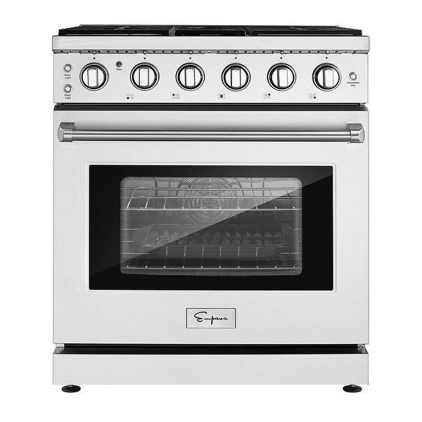 30-in 5 Burners 4.5-cu ft Stainless Steel Freestanding Gas Range with 5 Burners