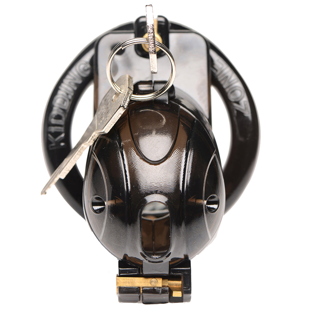 Master Series Double Lockdown Chastity Cage in Black