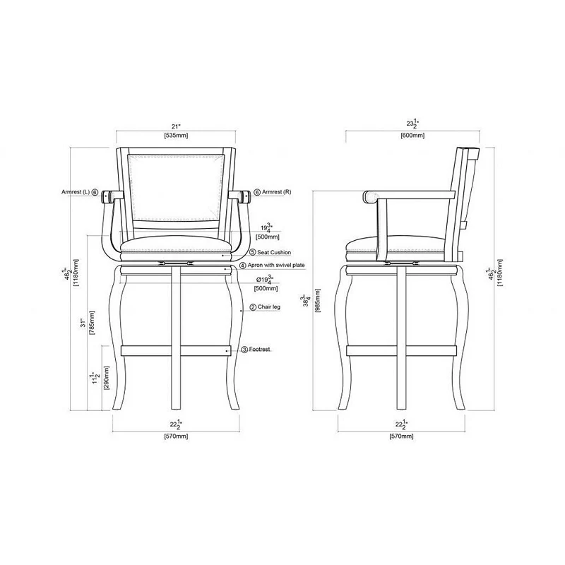 Boraam Jones Memory Swivel Stool 29