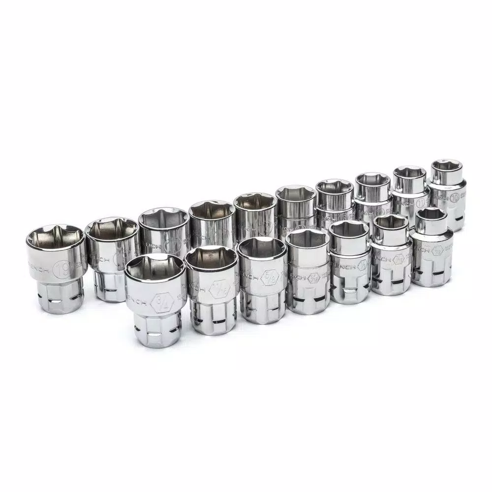 GEARWRENCH 3/8 in. Drive 6-Point Gear Ratchet and Socket Set (21-Piece) and#8211; XDC Depot