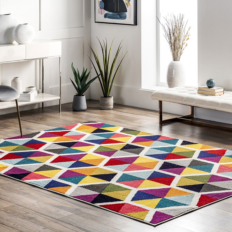 nuLOOM Carnival Maris Triangles Geometric Rug