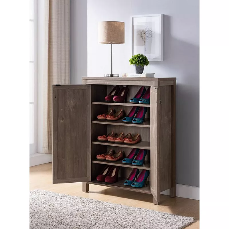 FC Design Modern 2-Door Shoe Storge Cabinet for 15 Pairs of Shoes