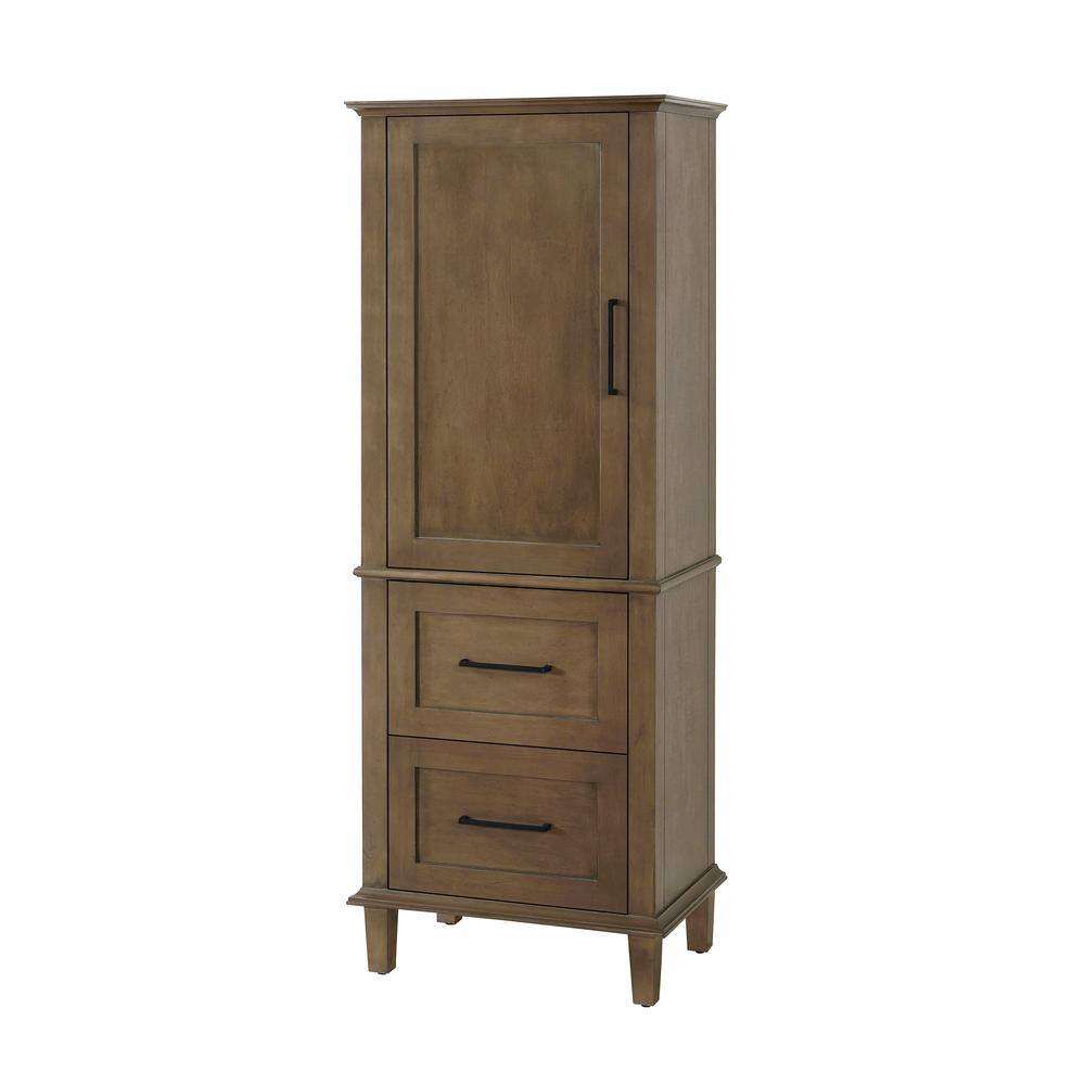 Home Decorators Collection Sonoma 23 in. W x 15 in. D x 60 in. H Linen Cabinet in Almond Latte Sonoma LC-AL