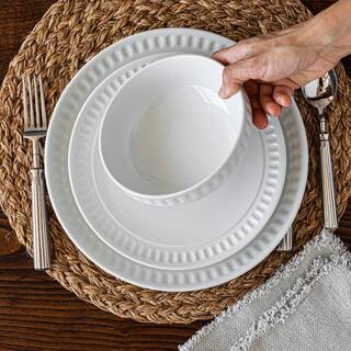 Over and Back 24-Piece white porcelain dinnerware set (service for 8) 934317